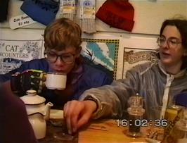 Lukas Wooller & Paul Hardman in the Pipers Moon café